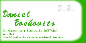 daniel boskovits business card